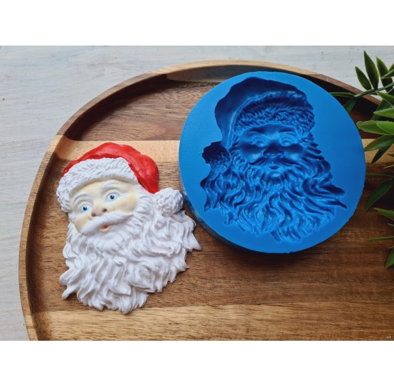 Silicone mold, Santa Claus, style 3, large, ~ 8.1*9.8 cm, H:1.6 cm