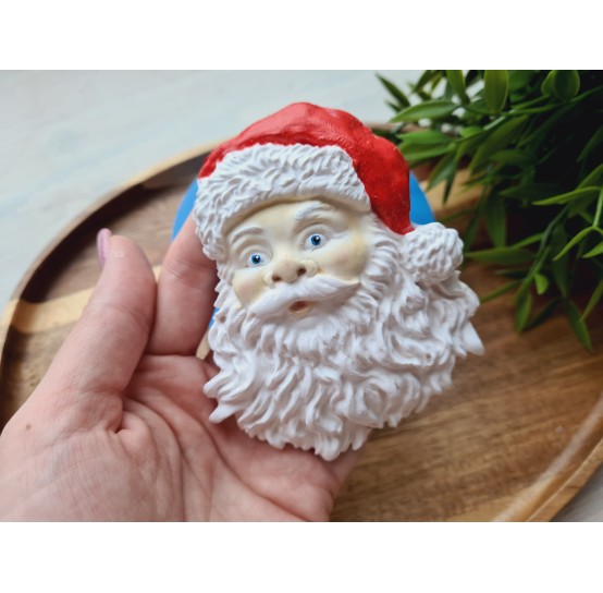 Silicone mold, Santa Claus, style 3, large, ~ 8.1*9.8 cm, H:1.6 cm