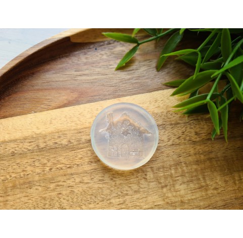 Silicone mold, Christmas house, ~ 2.5*2.8 cm, H:0.5 cm