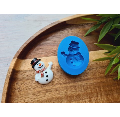 Silicone mold, Snowman, ~ 2.4*3.2 cm, H:0.7 cm