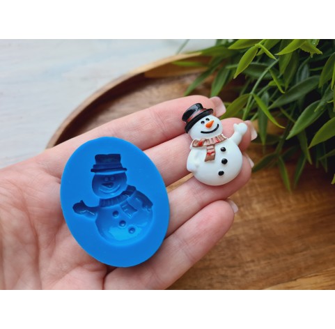 Silicone mold, Snowman, ~ 2.4*3.2 cm, H:0.7 cm