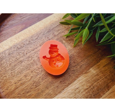 Silicone mold, Snowman, ~ 2.4*3.2 cm, H:0.7 cm