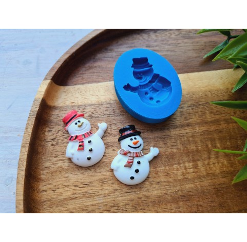 Silicone mold, Snowman, ~ 2.4*3.2 cm, H:0.7 cm