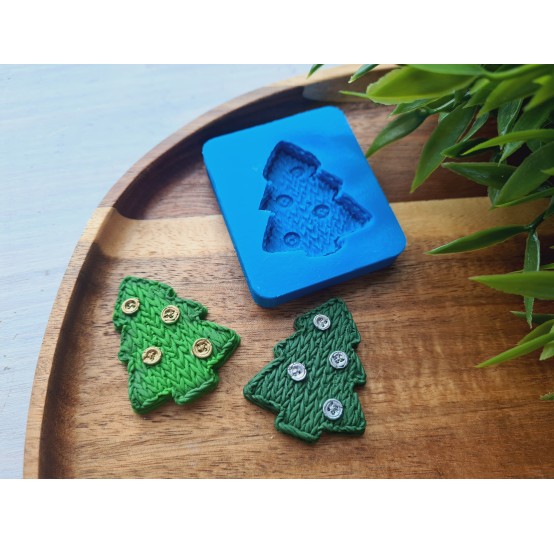 Silicone mold, Christmas tree, style 5, ~ 3.2*3.8 cm, H:0.6 cm