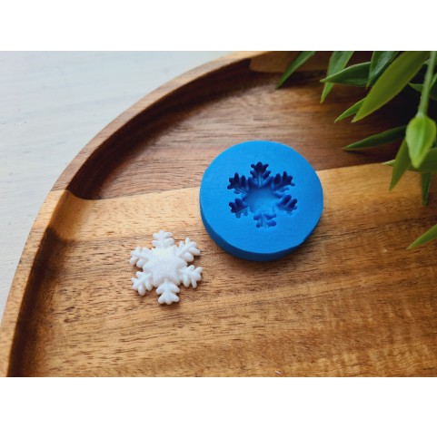 Silicone mold, Snowflake, style 8, ~ Ø 1.9 cm, H:0.4 cm