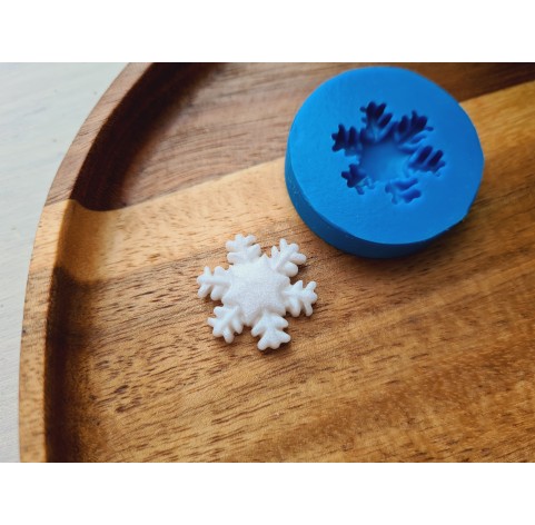 Silicone mold, Snowflake, style 8, ~ Ø 1.9 cm, H:0.4 cm