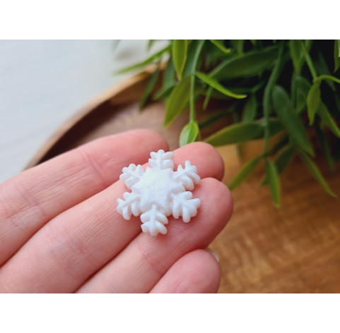 Silicone mold, Snowflake, style 8, ~ Ø 1.9 cm, H:0.4 cm