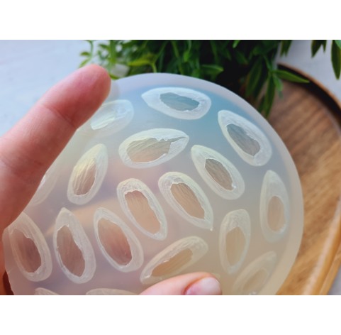 Silicone mold, Almond, style 1, 20 elements, ~ 2.3-2.6*1.2 cm, H:0.7 cm