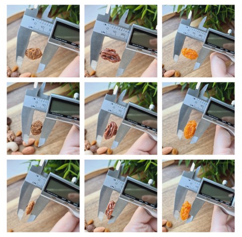 Silicone mold, Dried fruits and nuts mix, 24 elements, ~ 0.7-3 cm, H:0.7-1.1 cm