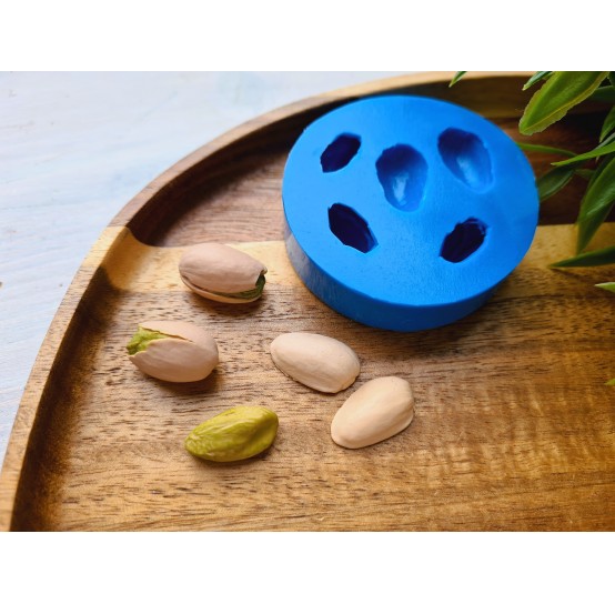 Silicone mold, Pistachios, style 1, 5 elements, ~ 1.2*2 cm, H:0.5-0.8 cm