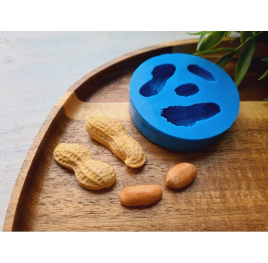 Silicone mold, Peanut, 4 elements, ~ 0.9-3.7 cm, H:0.6-1 cm