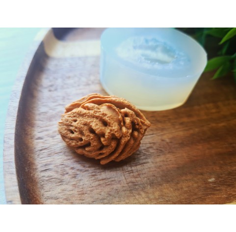 Silicone mold, Peach pit, 3D, ~ 2.4*3.3 cm, H:1.8 cm