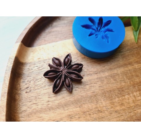 Silicone mold, Anise, style 1, ~ Ø 2.4-2.6 cm, H:0.7 cm