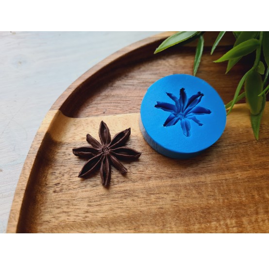 Silicone mold, Anise, style 2, ~ Ø 2.5-3.1 cm, H:0.6 cm