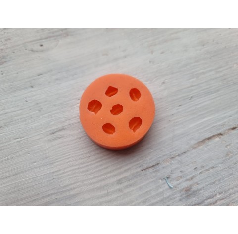 Silicone mold, Coffee bean, style 1, 6 elements, ~ 0.6*0.8-1 cm, H:0.3 cm