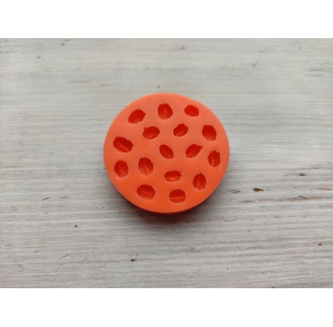 Silicone mold, Coffee bean, style 1, 16 elements, ~ 0.6-1.1, H:0.3 cm