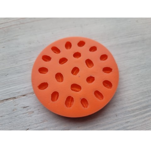 Silicone mold, Coffee bean, style 1, 21 elements, ~ 0.8-1.3 cm, H:0.4 cm