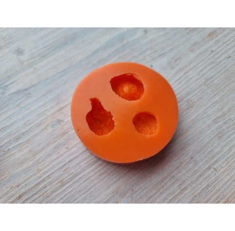 Silicone mold, Dried fruits set, style 2, 3 elements, ~ 2-2.9*1.5-2.2 cm, H:0.7-1.3 cm (apricot, plum, raisin)