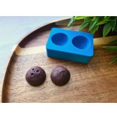 Silicone mold, Coconut husk, style 3, 2 elements, ~ Ø 2.4 cm, H:1.4 cm