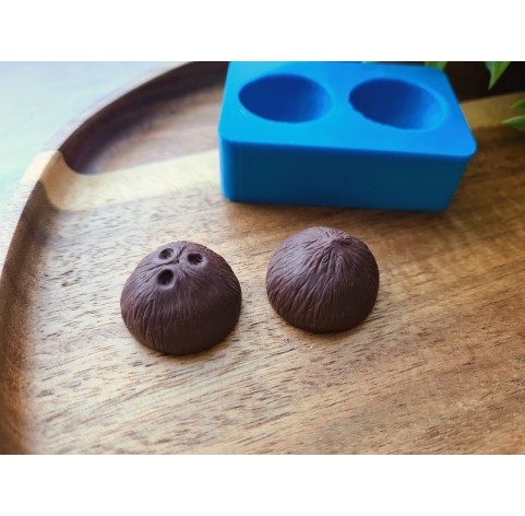 Silicone mold, Coconut husk, style 3, 2 elements, ~ Ø 2.4 cm, H:1.4 cm