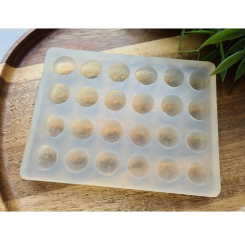 Silicone mold, Coconut husk, style 1, 24 elements, ~ Ø 1.5 cm, H:1 cm
