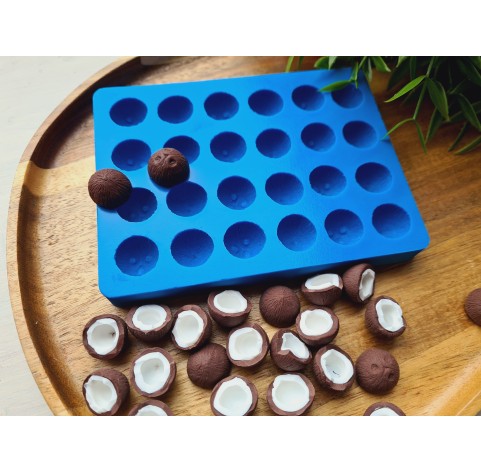 Silicone mold, Coconut husk, style 1, 24 elements, ~ Ø 1.5 cm, H:1 cm