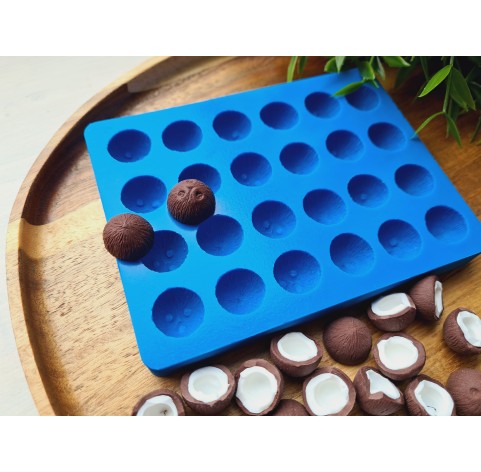 Silicone mold, Coconut husk, style 1, 24 elements, ~ Ø 1.5 cm, H:1 cm