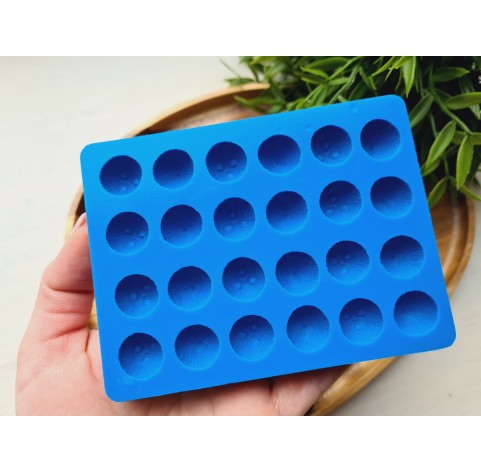 Silicone mold, Coconut husk, style 1, 24 elements, ~ Ø 1.5 cm, H:1 cm