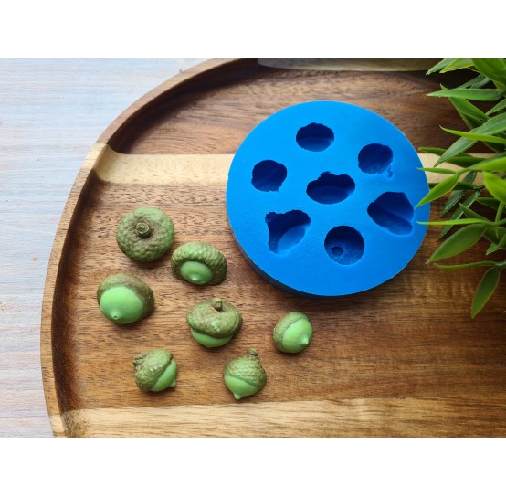 Silicone mold, Acorn, style 5, 7 elements, ~ 1.6-2.1*1.2-1.9 cm, H:0.9-1.4 cm