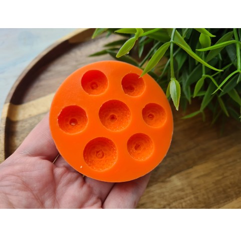 Silicone mold, Acorn caps, 7 elements, ~ Ø 1.3-1.6 cm, H:0.7-0.9 cm
