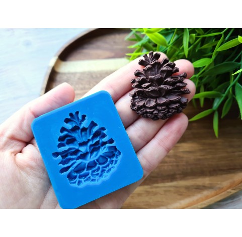 Silicone mold, Pine cone, style 2, ~ 3.6*4.5 cm, H:0.8 cm