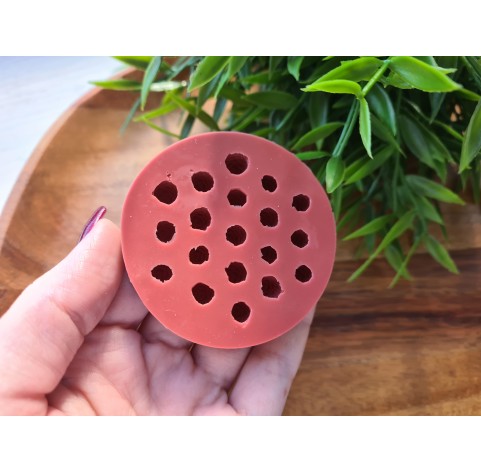 Silicone mold, Mini pine cone, style 8, 19 elements, ~ Ø 0.7-0.8 cm, H:0.8-0.9 cm