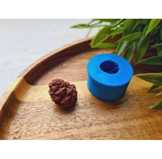 Silicone mold, Pine cone at an angle, style 11, ~ Ø 1.5 cm, H:1.5 cm