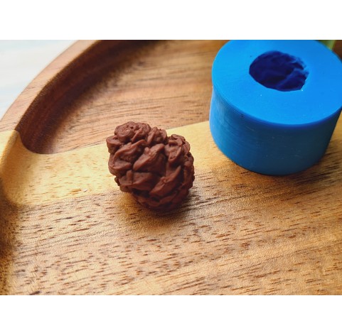 Silicone mold, Pine cone at an angle, style 11, ~ Ø 1.5 cm, H:1.5 cm