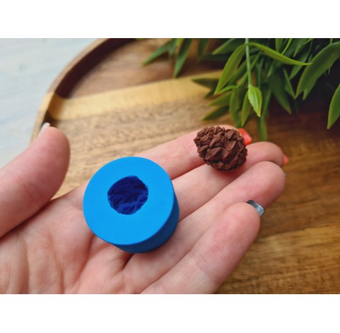 Silicone mold, Pine cone at an angle, style 11, ~ Ø 1.5 cm, H:1.5 cm