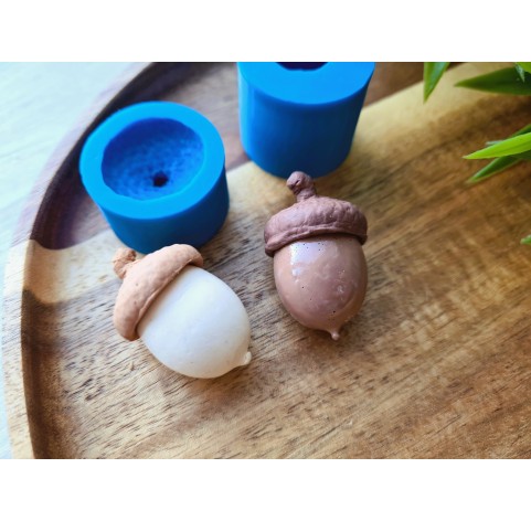 Silicone mold, Acorn, style 7, 2-part mold, ~ Ø 1.9-2.2 cm, H:1.6-2.3 cm