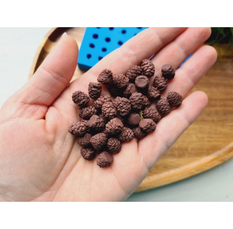 Silicone mold, Mini pine cone, style 17, 40 elements, ~ Ø 0.8 cm, H:0.9-1.1 cm