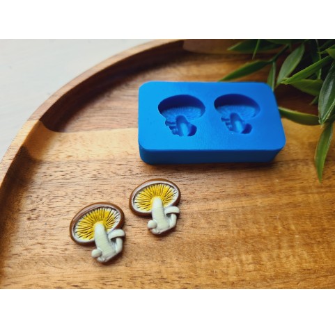 Silicone mold, Mushroom, style 3, 2 elements, ~ 1.9*1.9 cm, H:0.5 cm