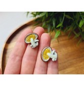 Silicone mold, Mushroom, style 3, 2 elements, ~ 1.9*1.9 cm, H:0.5 cm