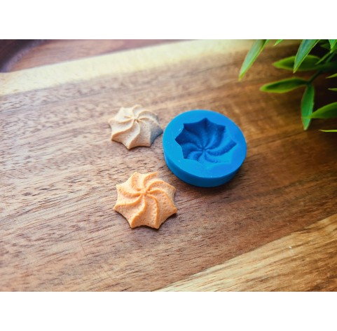 Silicone mold, Cookie, style 5, shortbread, ~ Ø 1.9 cm, H:0.5 cm