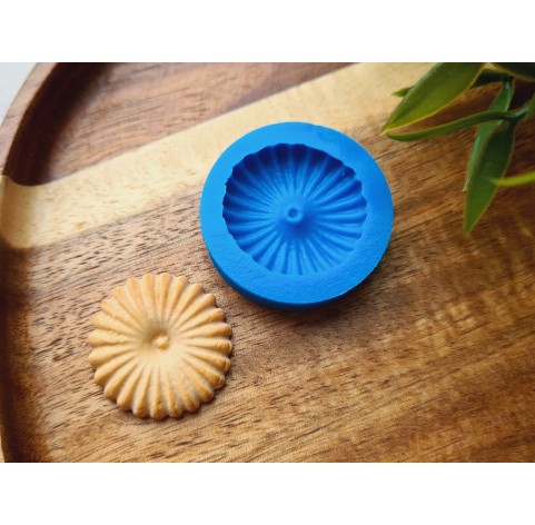 Silicone mold, Cookie, style 11, shortbread, ~ Ø 2.7 cm, H:0.5 cm