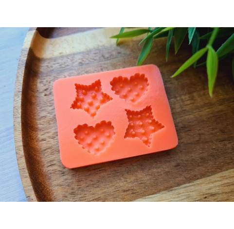 Silicone mold, Biscuit set, style 8, 4 elements, ~ 2-2.2 cm, H:0.4 cm