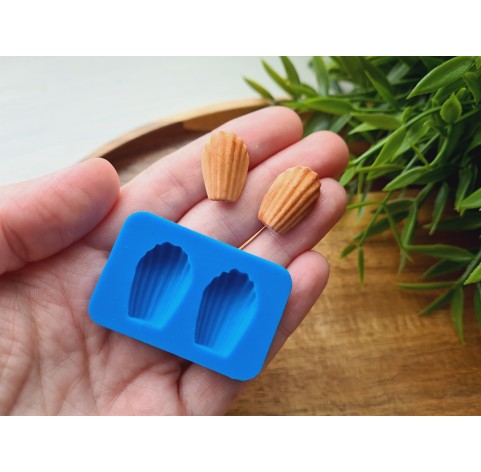 Silicone mold, Cookie, 1:3 scale, style 20, large, 2 elements, ~ 1.3*2 cm, H:0.7 cm