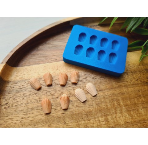 Silicone mold, Cookie, 1:6 scale, style 21, medium, 8 elements, ~ 0.7*1.1 cm, H:0.3 cm