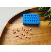 Silicone mold, Cookie, 1:12 scale, style 22, small, 18 elements, ~ 0.3*0.5 cm, H:0.1 cm