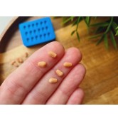 Silicone mold, Cookie, 1:12 scale, style 22, small, 18 elements, ~ 0.3*0.5 cm, H:0.1 cm