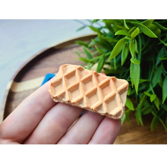 Silicone mold, Waffle, style 6, rectangular, large, ~ 2.9*5.1 cm, H:0.6 cm