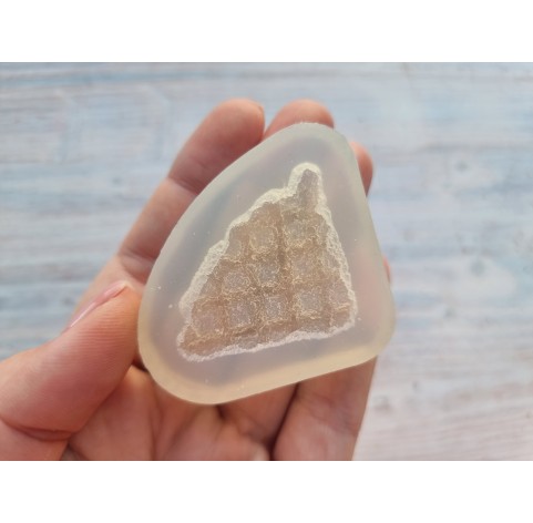 Silicone mold, Waffle, style 8, triangular, ~ 3.6*3.7 cm, H:0.8 cm