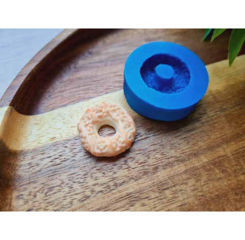 Silicone mold, Donut, style 1, ~ Ø 1.9 cm, H:0.5 cm