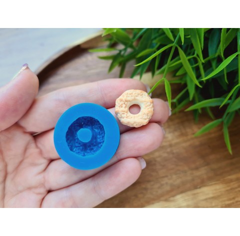 Silicone mold, Donut, style 1, ~ Ø 1.9 cm, H:0.5 cm